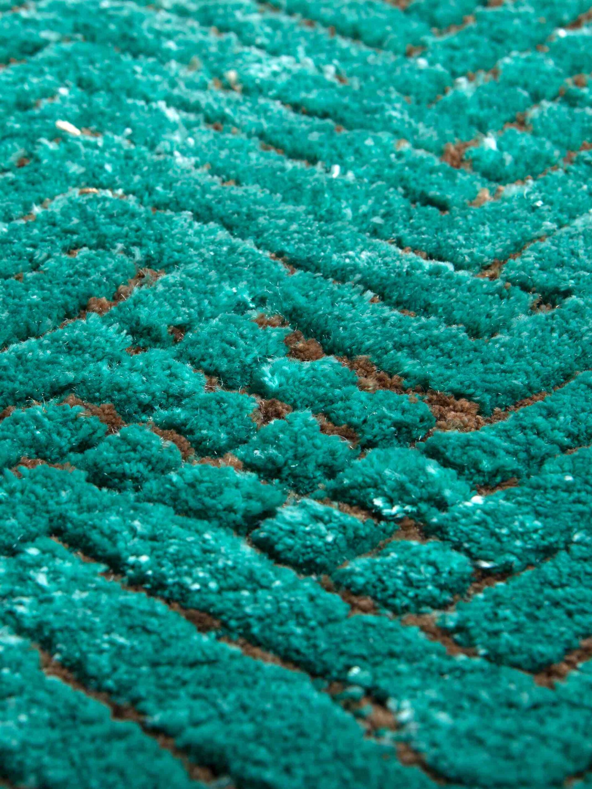 Tapete Verdiazul Designer Tecido à Mão