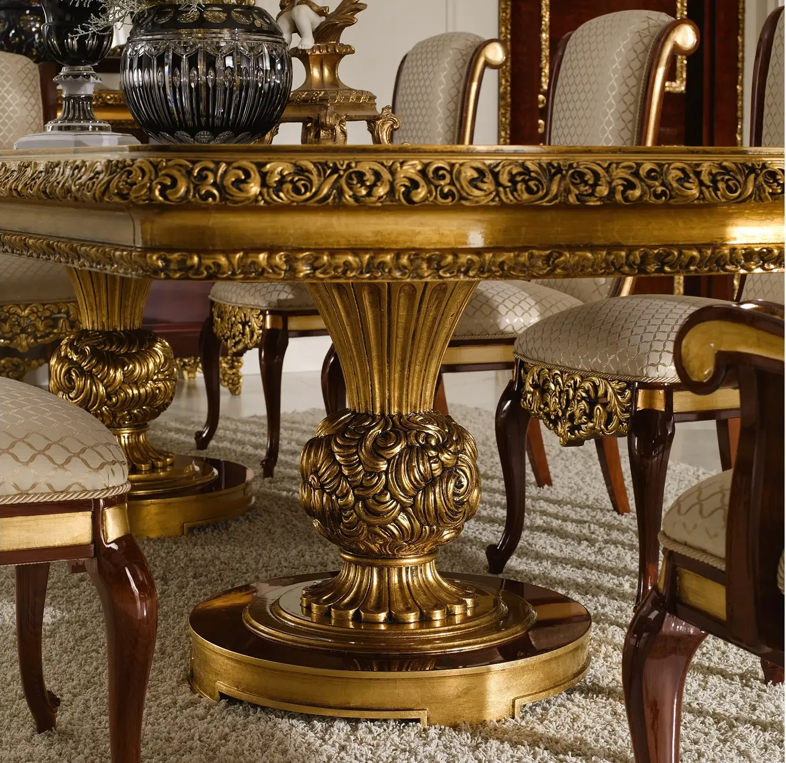 Mesa de Jantar Clássica Elegance | Configuração: Fixo