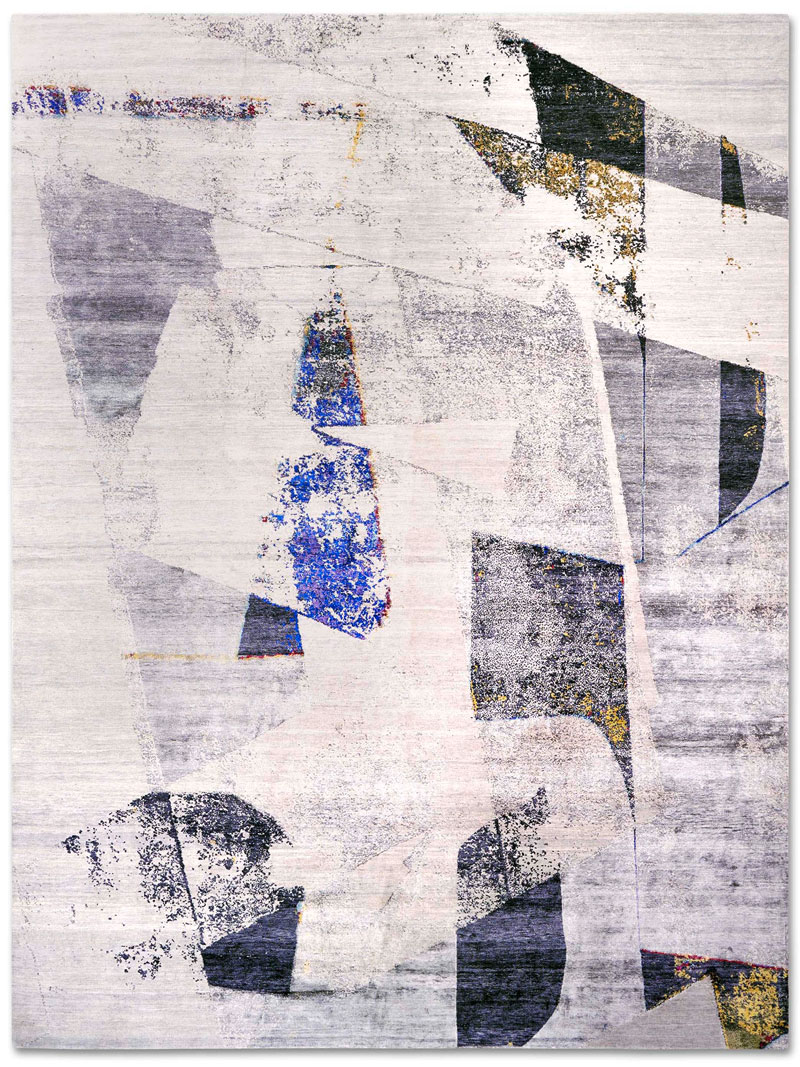 Tapete Original Cinzento Tecido à Mão