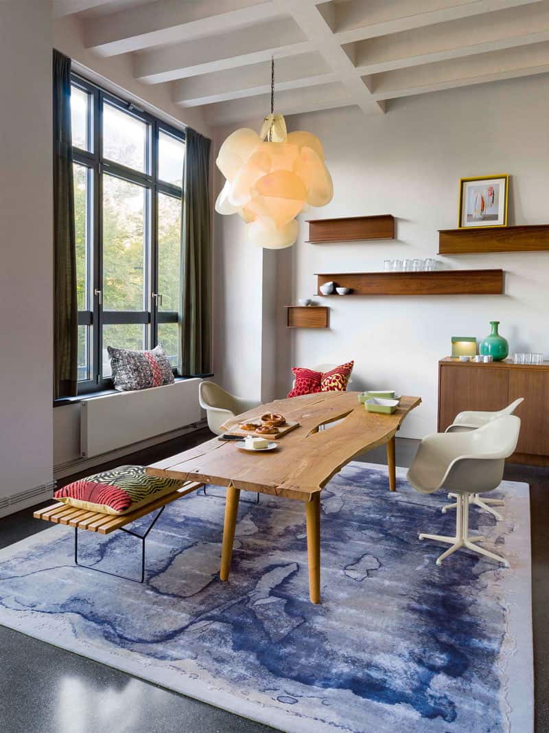 Tapete Mono Azul Luxury Feito à Mão