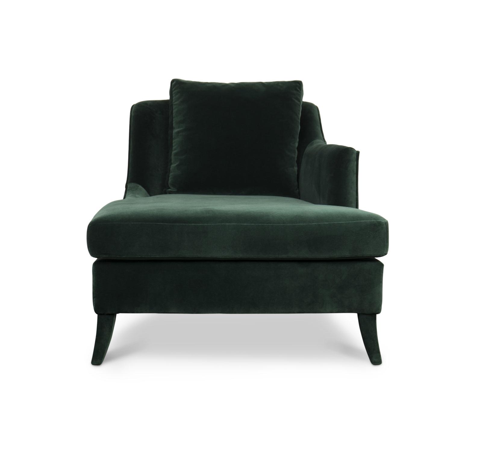 Chaise Longue em Veludo Luxuoso