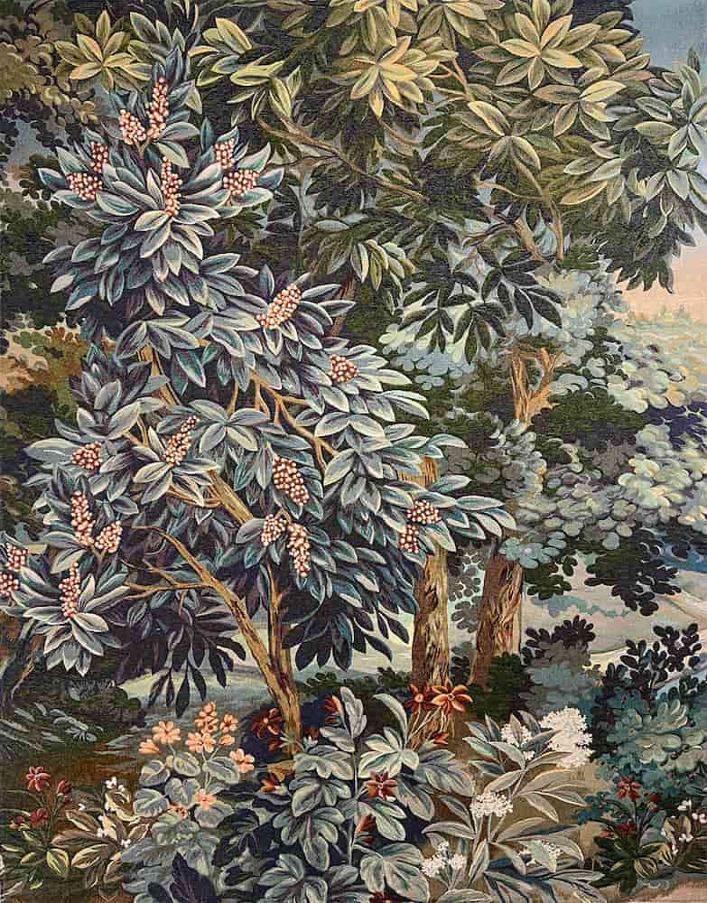 Tapeçaria verde flamenga