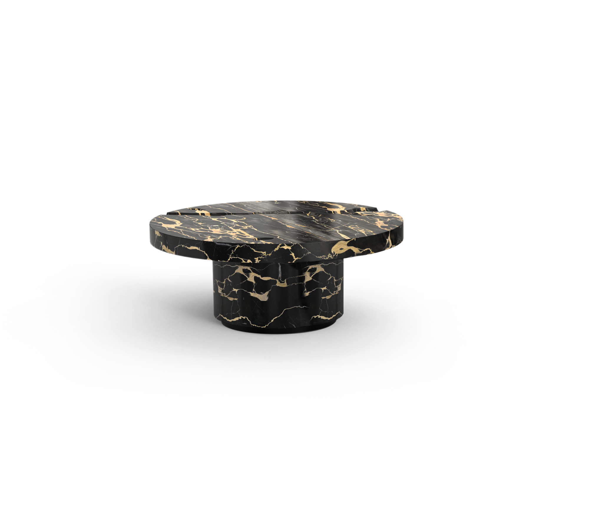 Conjunto 3 Peças Mesa de Centro Dominion Mármore Portoro