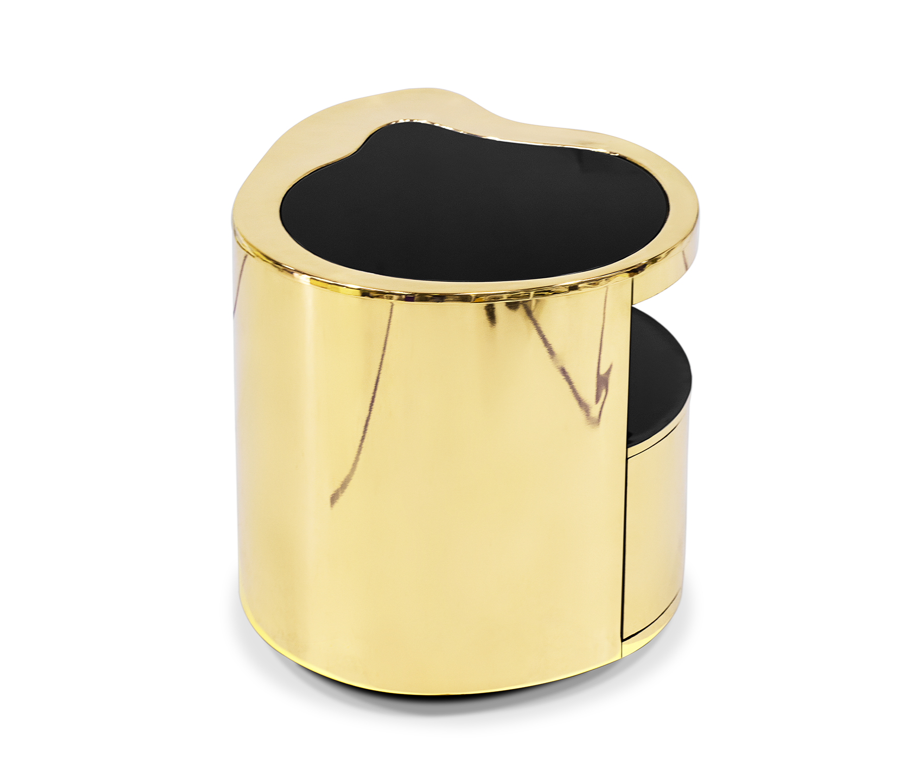 Mesa de Cabeceira Dourada Crest