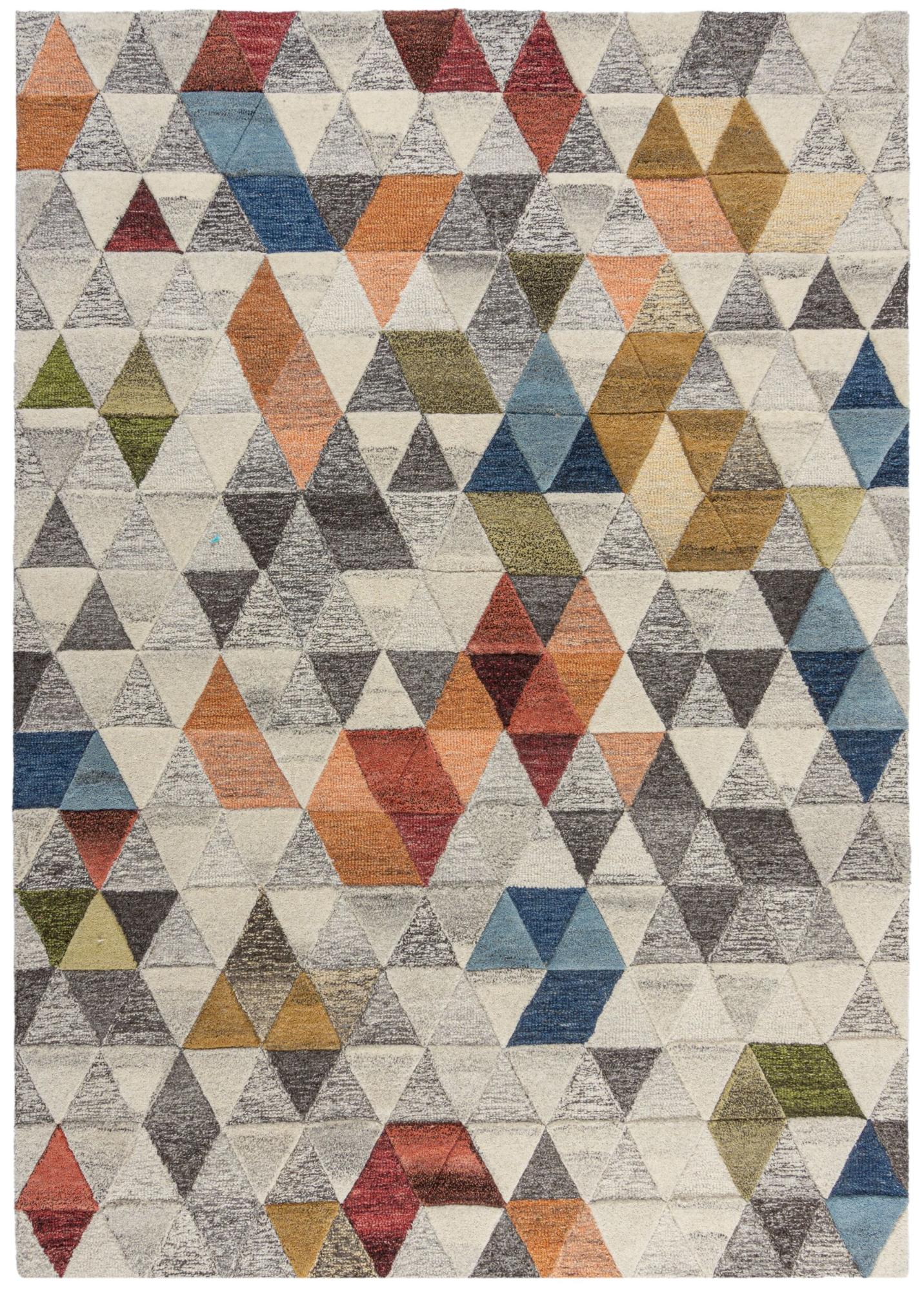 Tapete Mosaico de Triângulos Multicolor