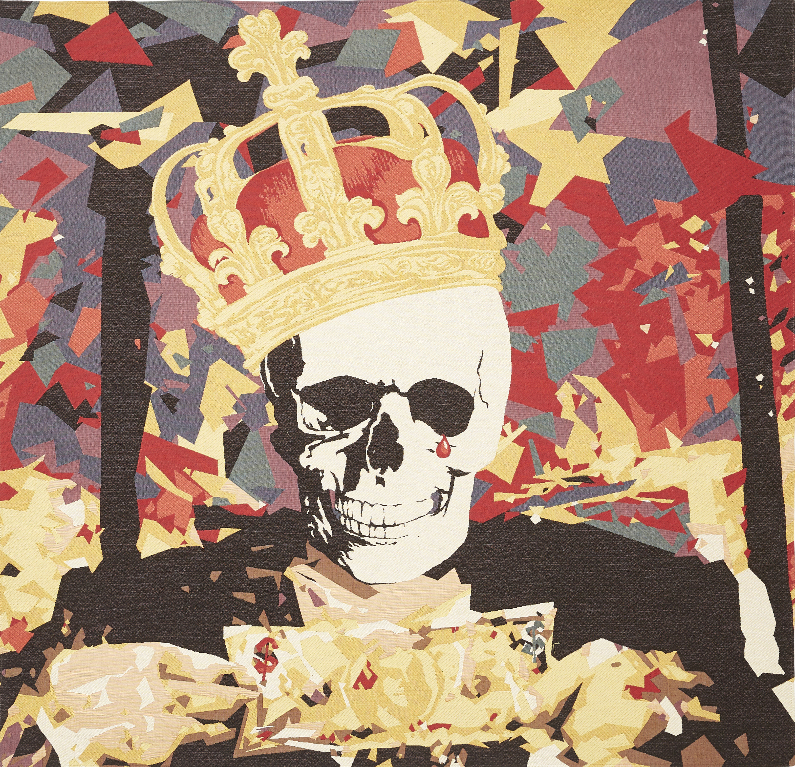 Tapeçaria cavaleiro esqueleto