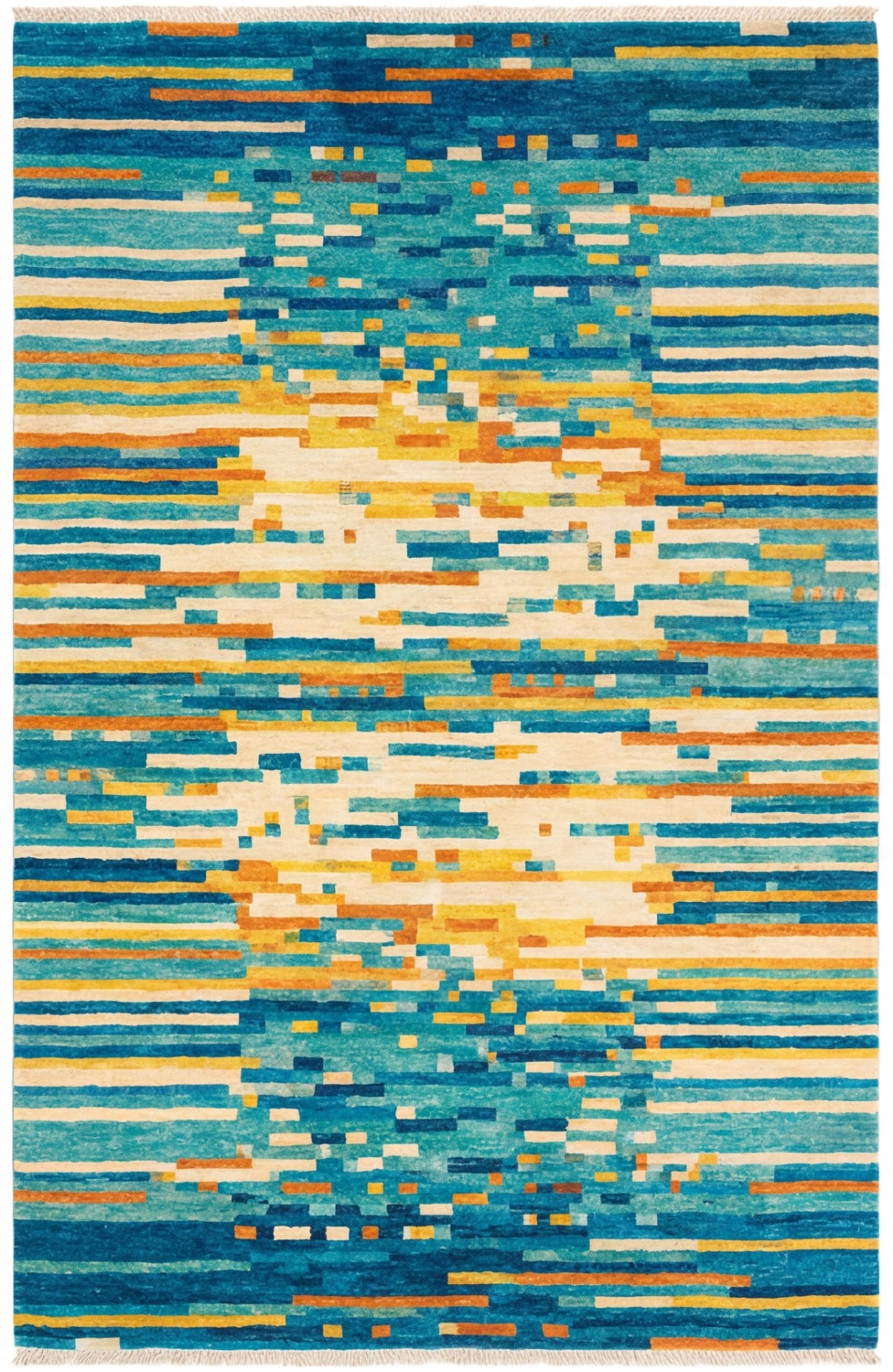 Tapete Pixel Wave Teal