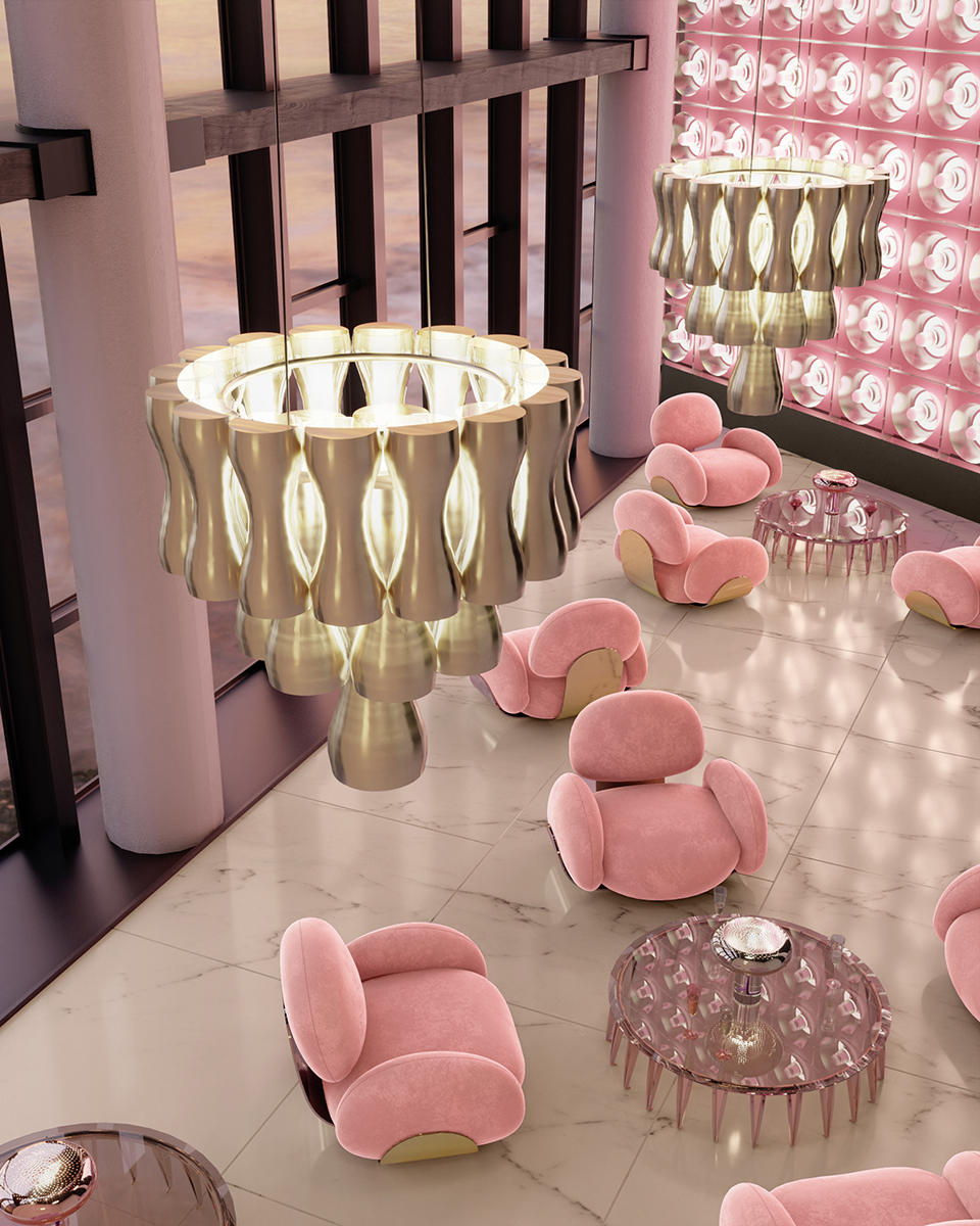 Candeeiro suspenso lustre Crown - 1