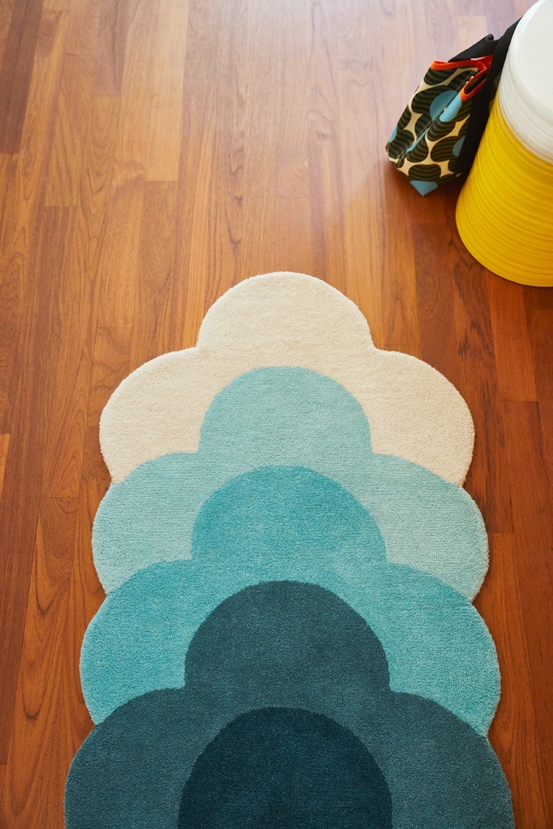 Tapete Optical Flower Azul-petróleo | Tamanho: 87 × 300 cm