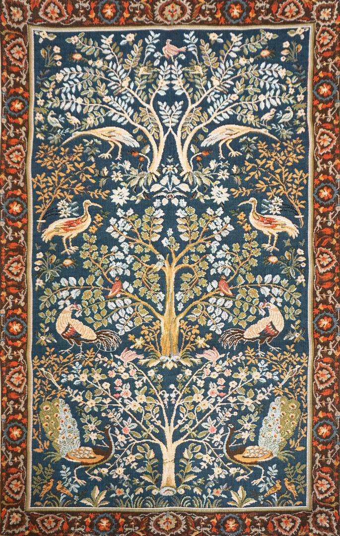 Tapeçaria árvore, no estilo W. Morris | Tamanho: 75 × 125 cm