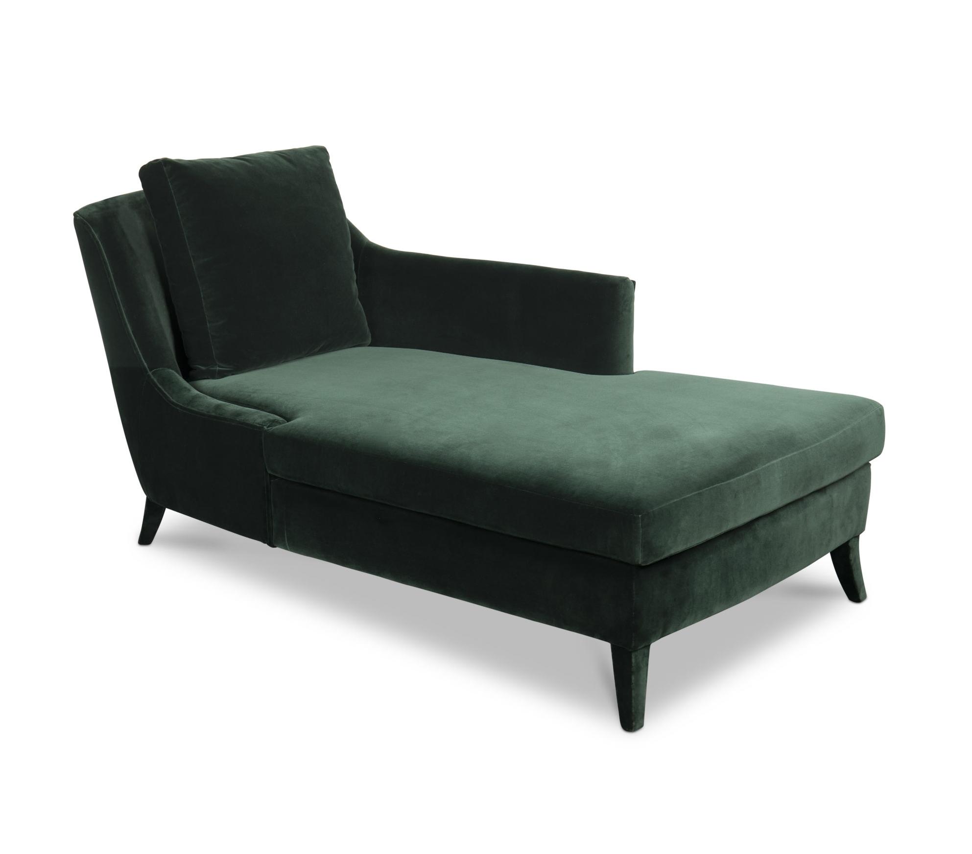 Chaise Longue em Veludo Luxuoso