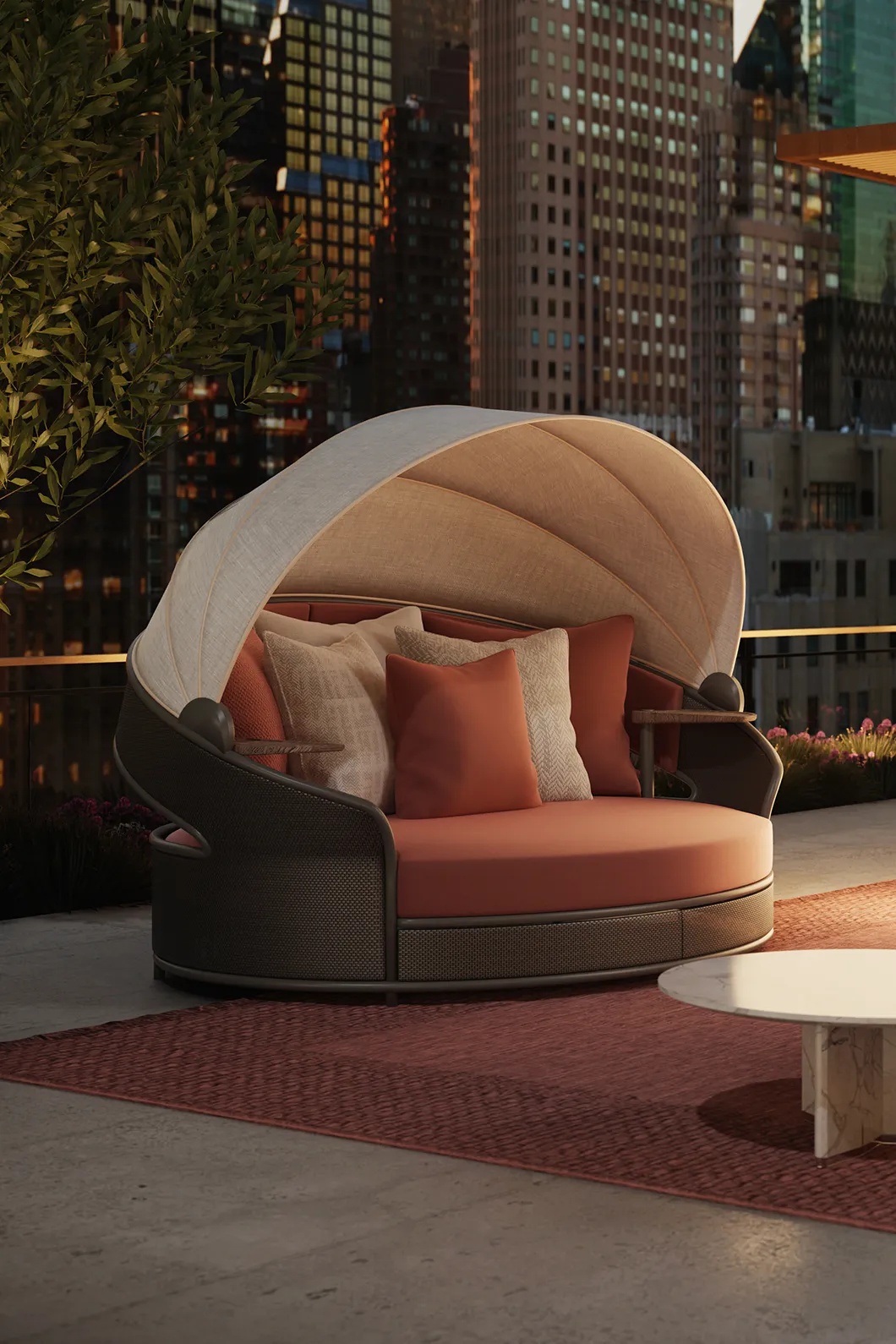 Espreguiçadeira Crown cinzenta