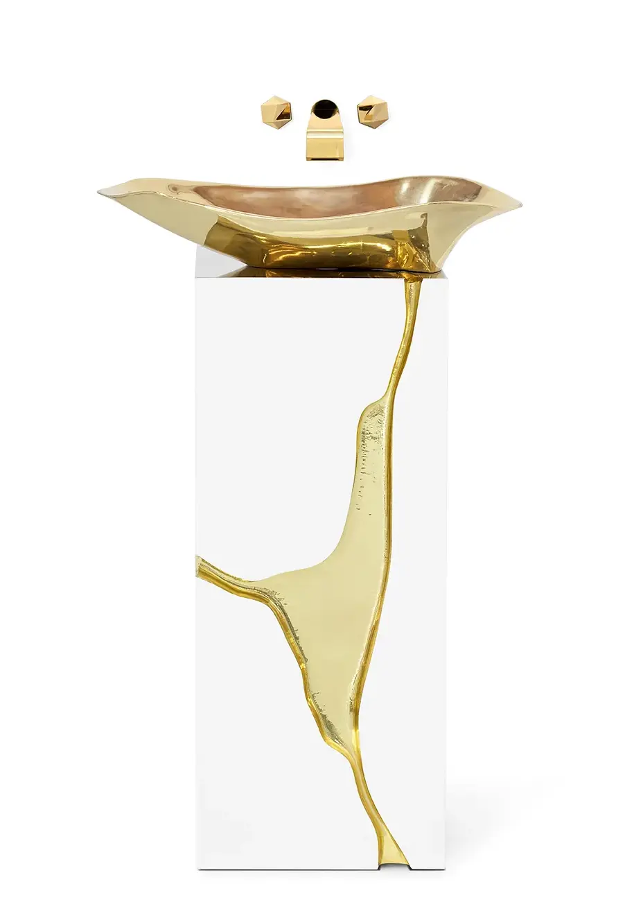 Lavatório de coluna Crystal Flow