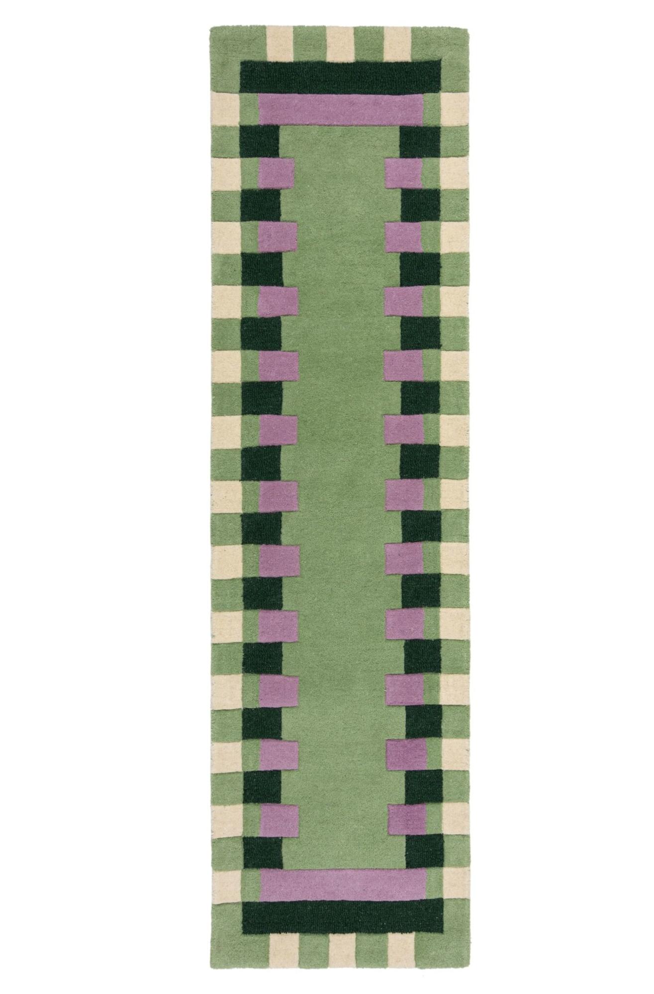 Passadeira com Orla às Riscas Verde