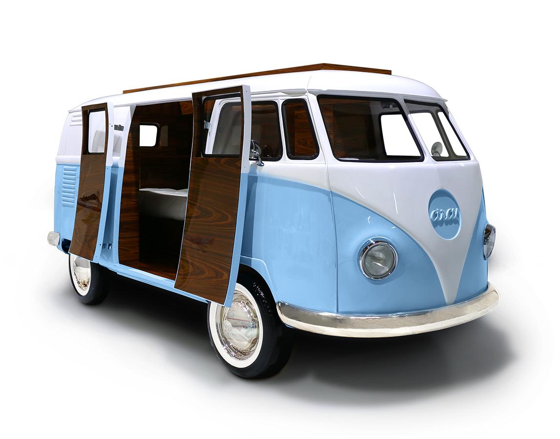 Conjunto de quarto caravana do viajante azul