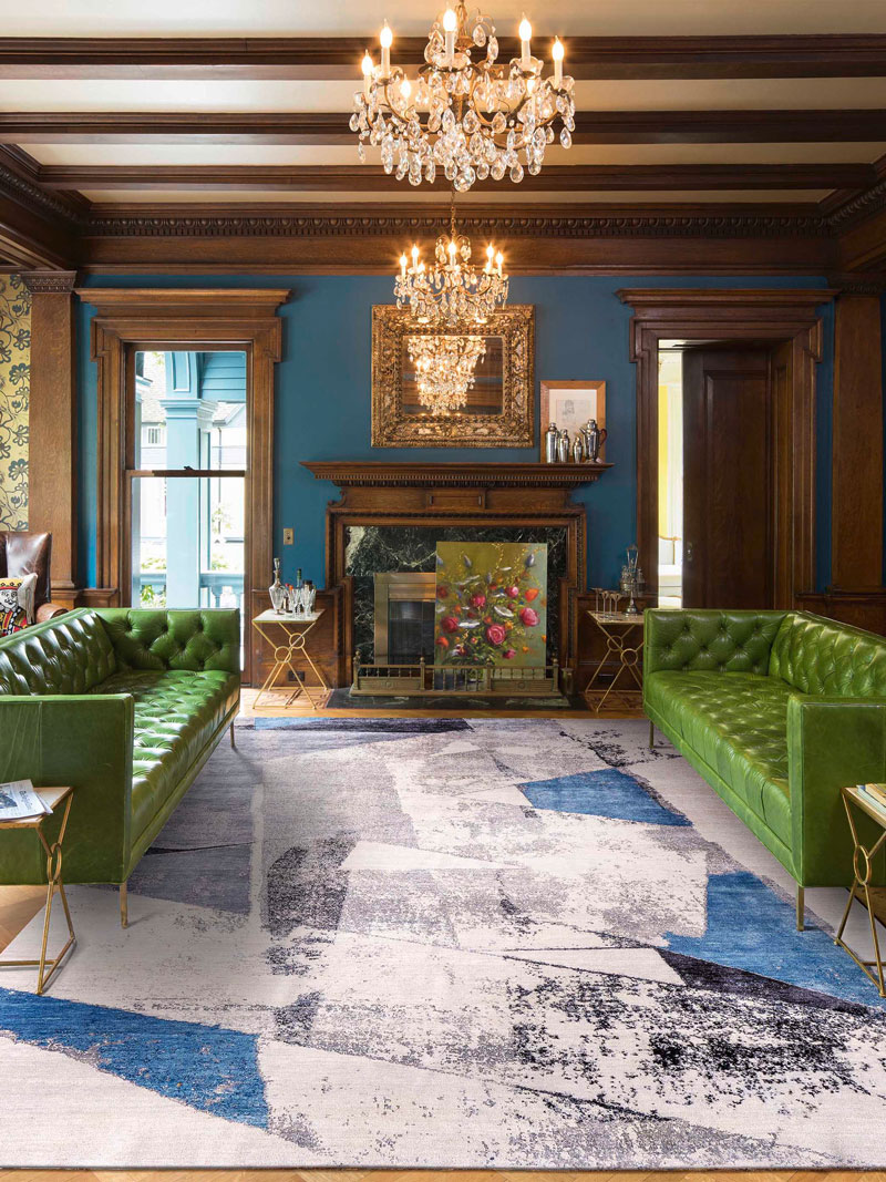 Tapete Original Cinzento Tecido à Mão