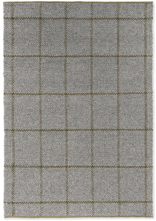 Tapete Craft Matter Check Ardósia/Oliva | Tamanho: 140 × 200 cm