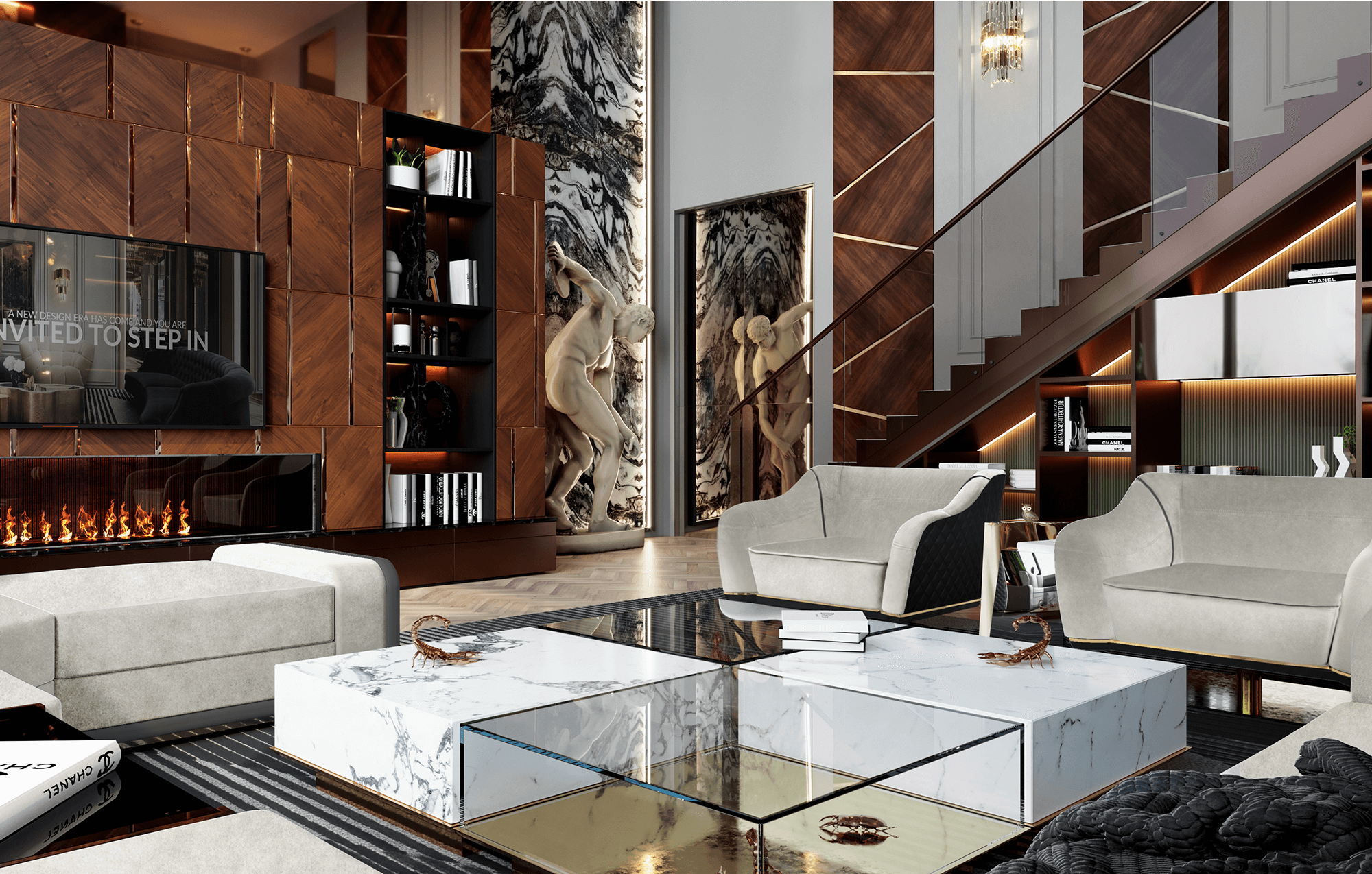 Conjunto Duplo Mesa de Centro Evolution