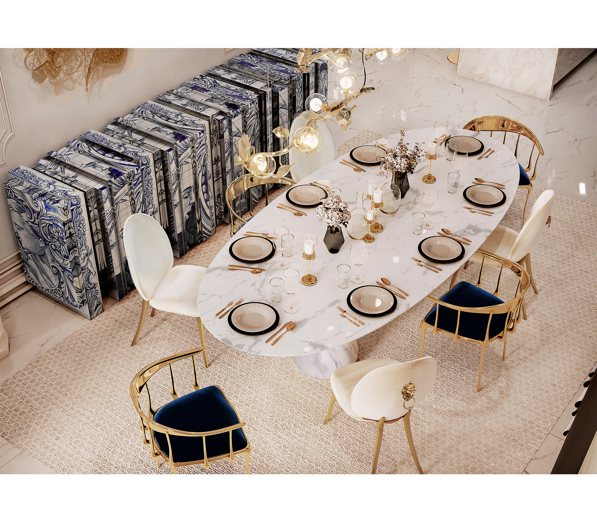 Mesa de Jantar Oval XL Estremoz Obsidian