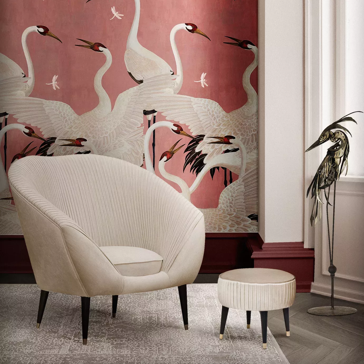 Cadeira Hana e Apoio de Pés