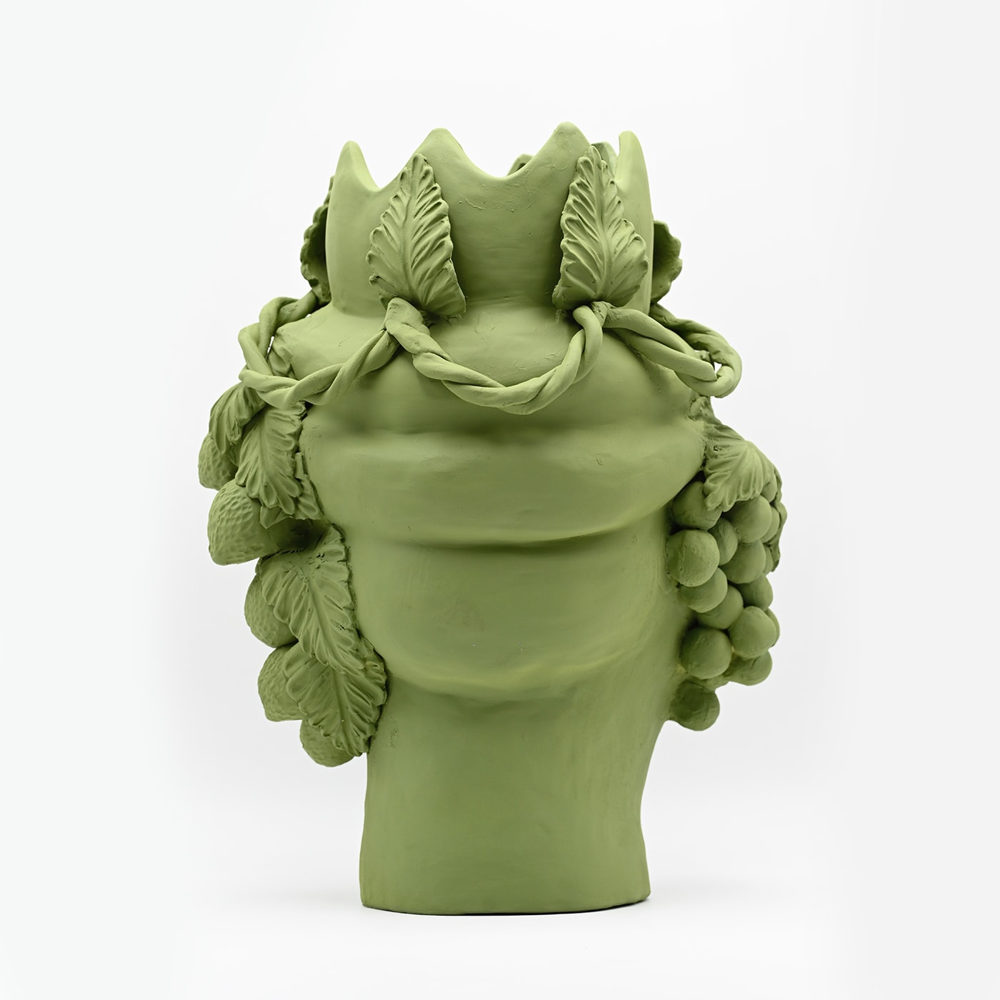 Escultura Moor's Head verde mate