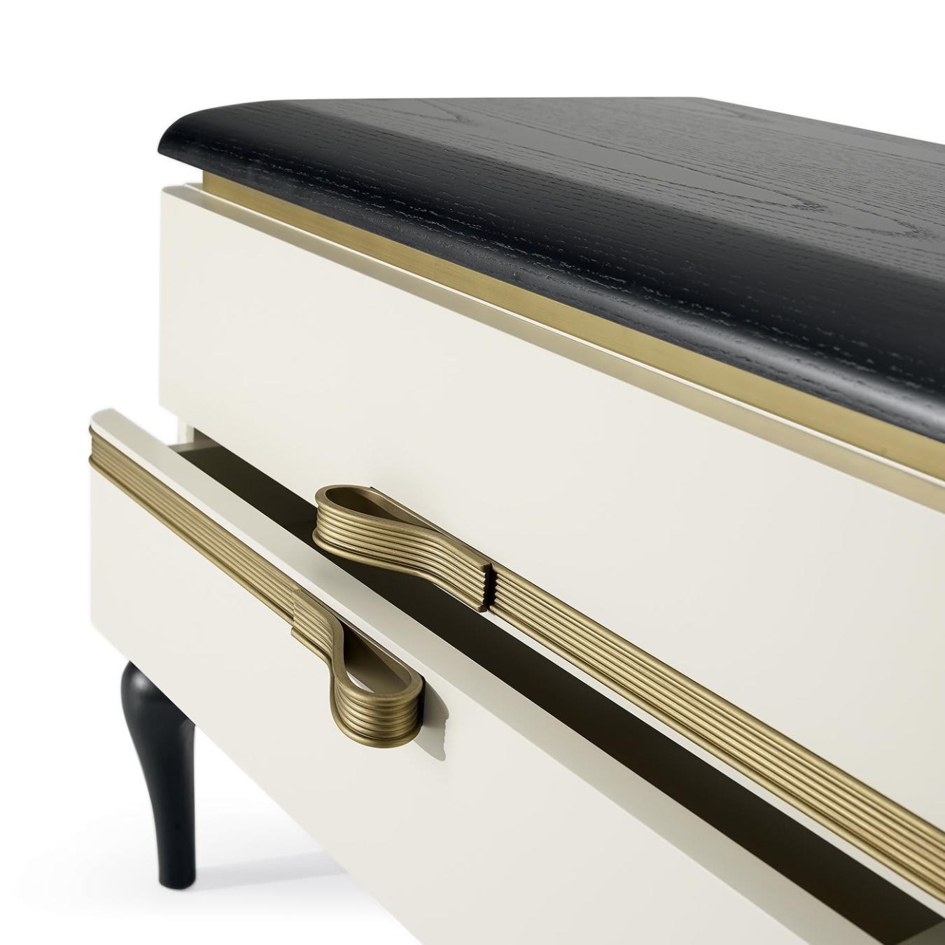 Mesa de Cabeceira Dilan Preta/Branca