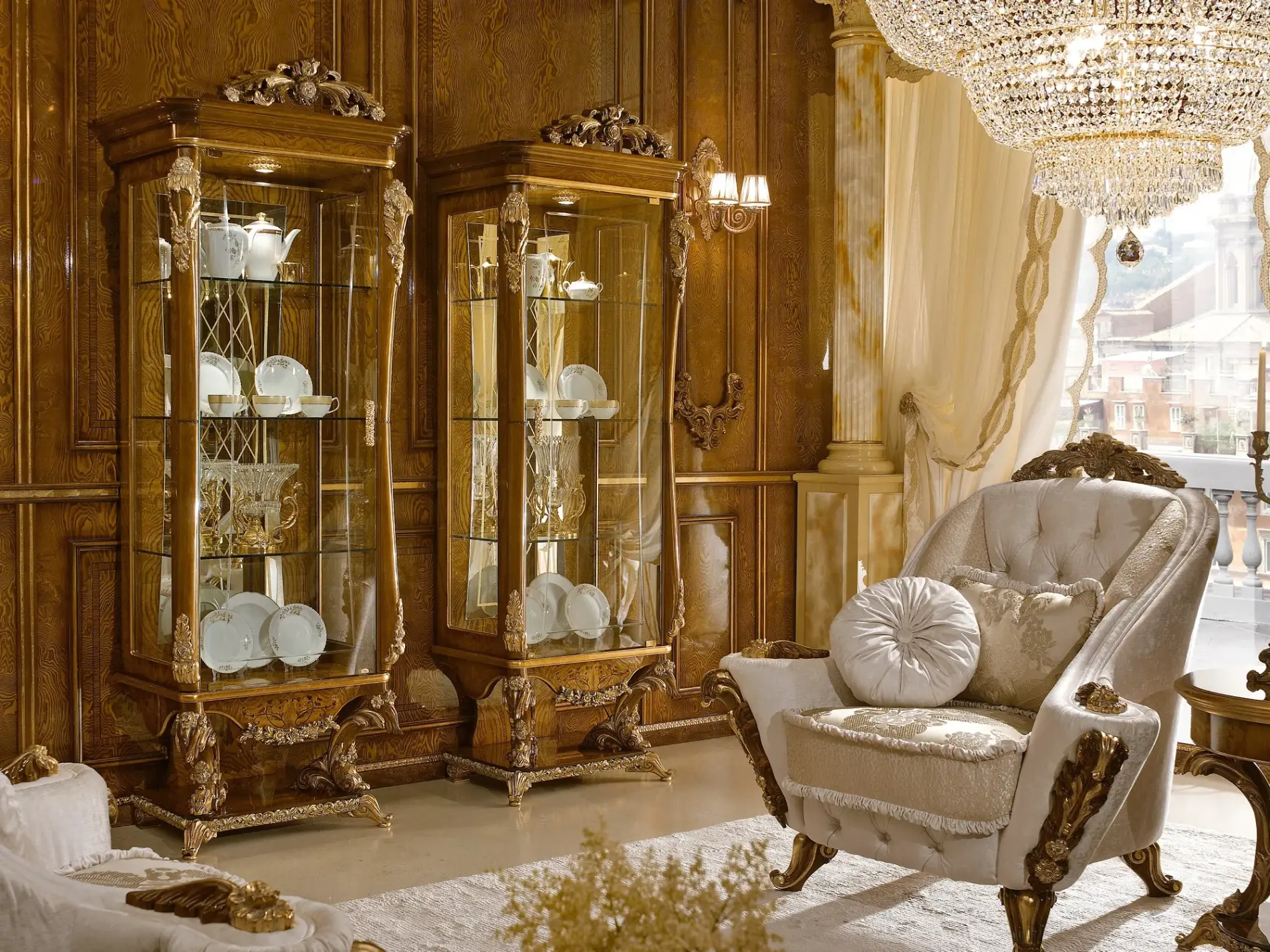 Vitrine Elegante Italiana em Vidro