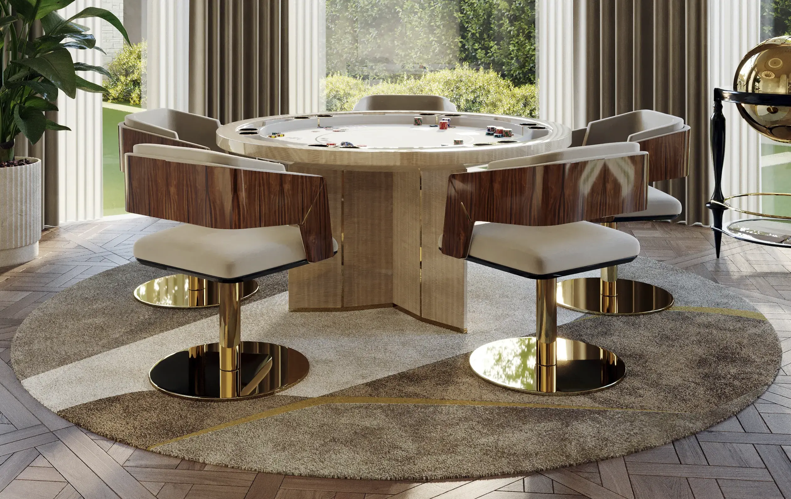 Cadeira de Jantar Crown Giratória