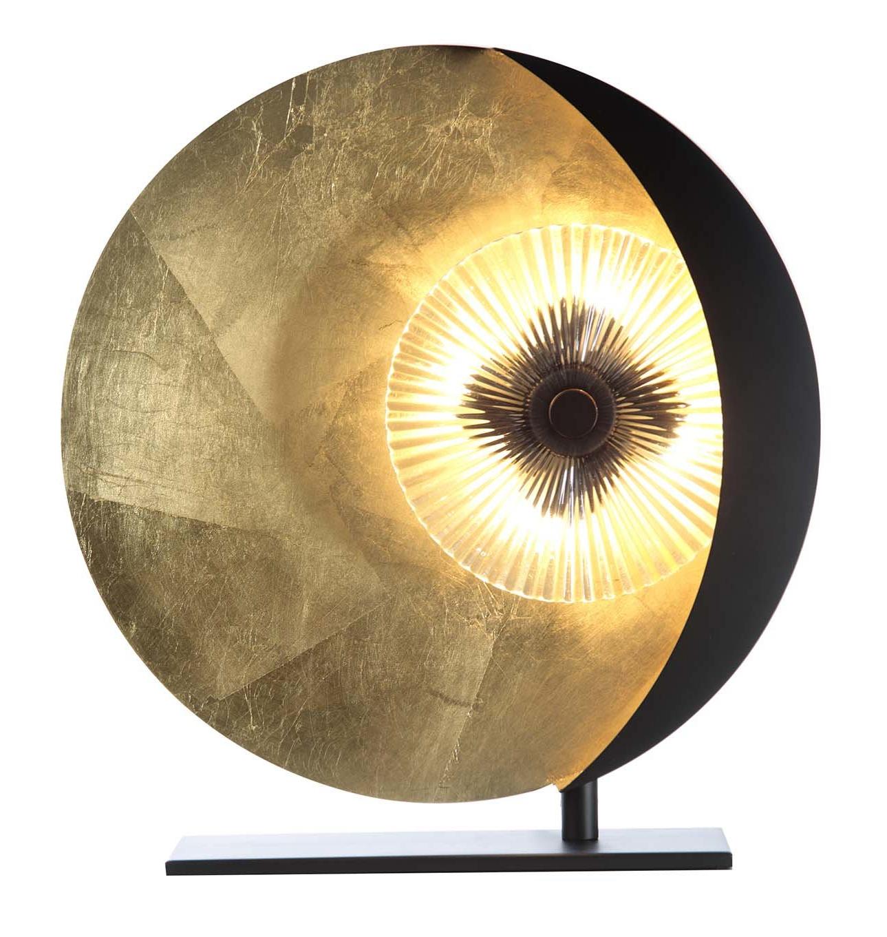 Candeeiro de Mesa Eye Gold Leaf em Cristal