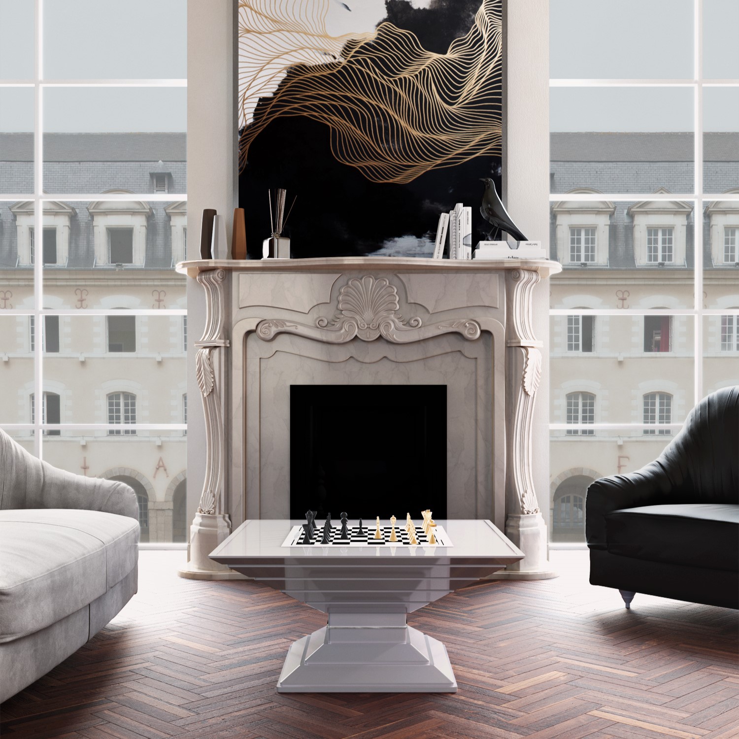 Mesa de Xadrez Retrátil Scaccomatto