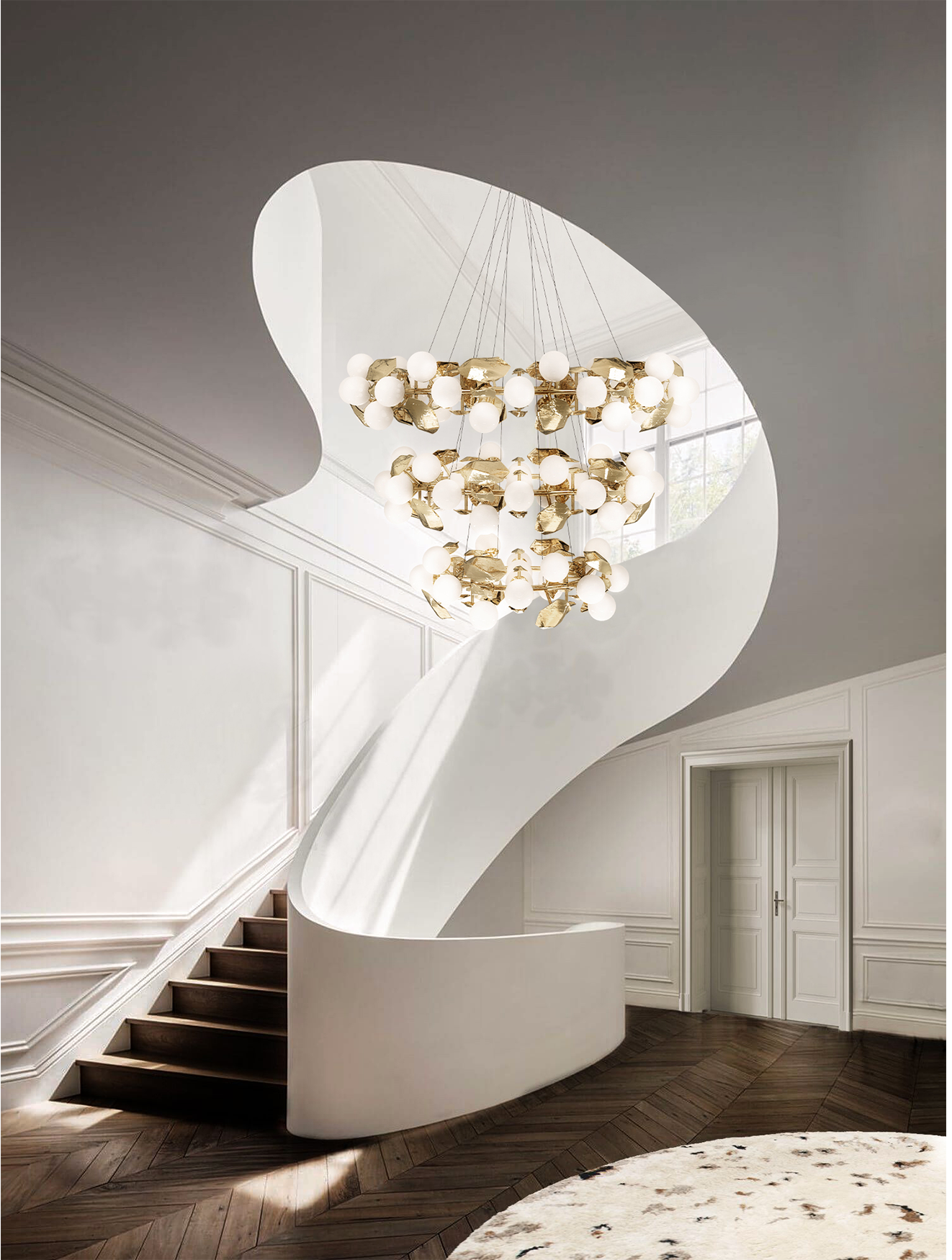 Candeeiro suspenso redondo III Athena