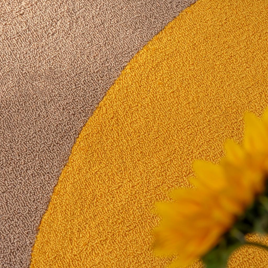 Tapete Exterior Redondo Festival Amarelo