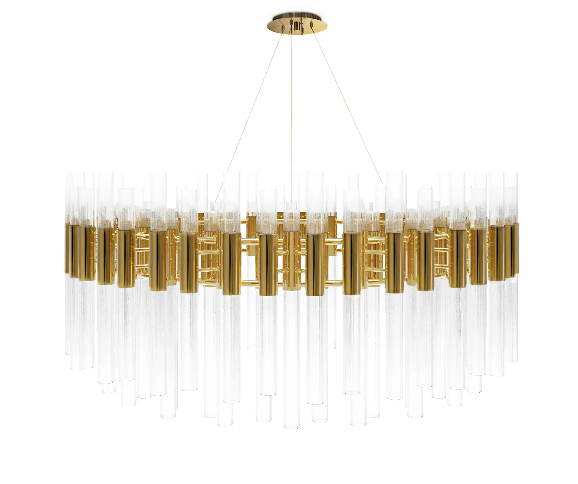 Candeeiro suspenso redondo cascata