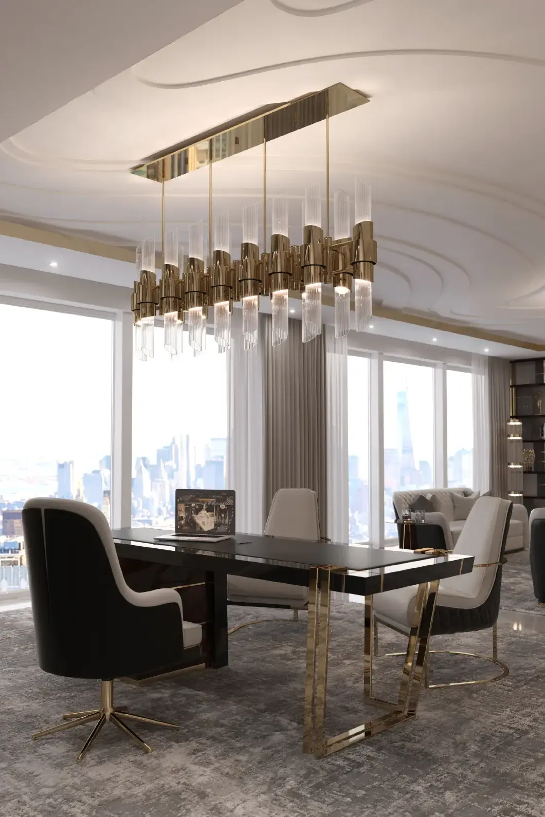 Candeeiro suspenso retangular Stellar - 4