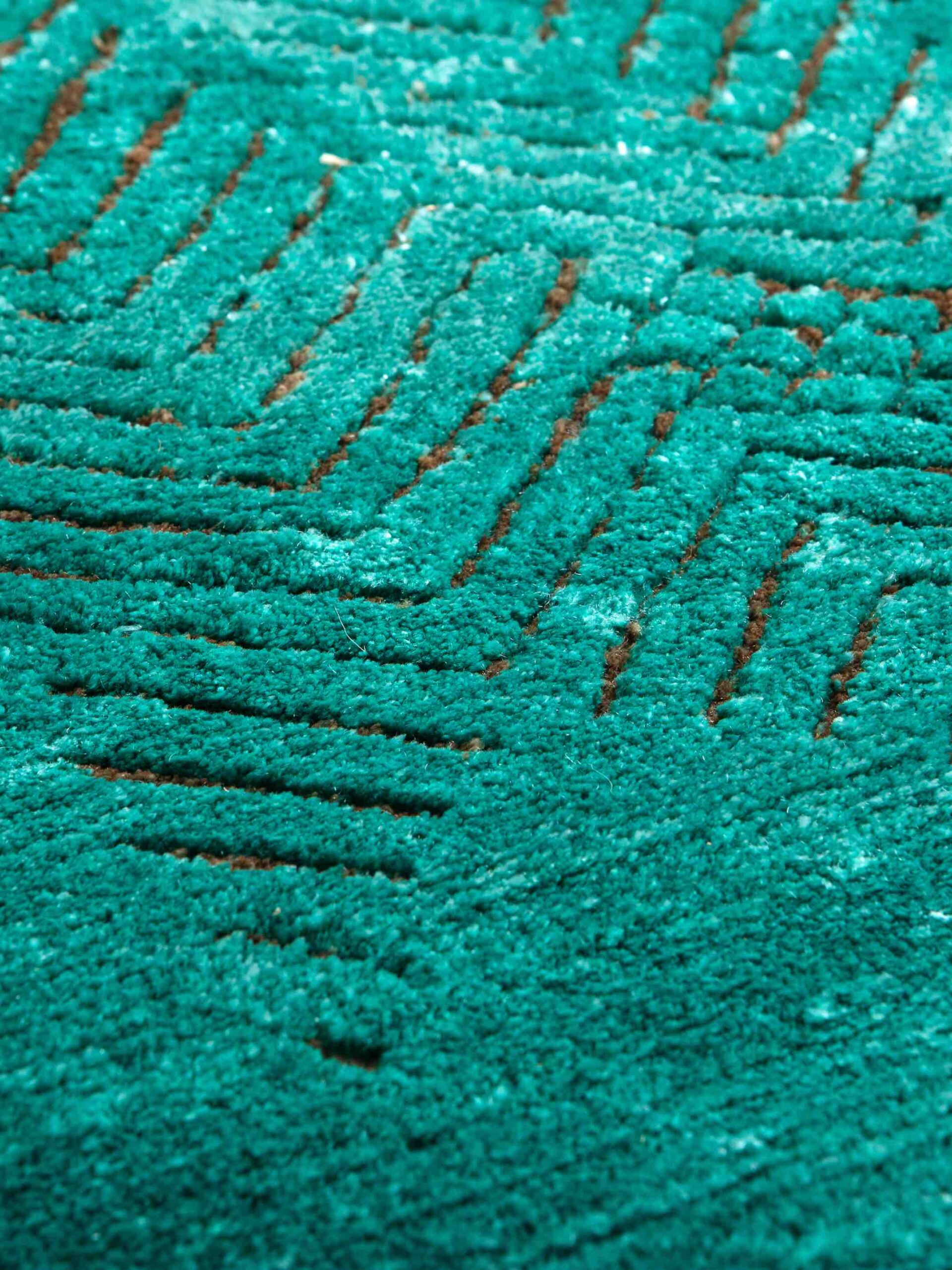 Tapete Verdiazul Designer Tecido à Mão