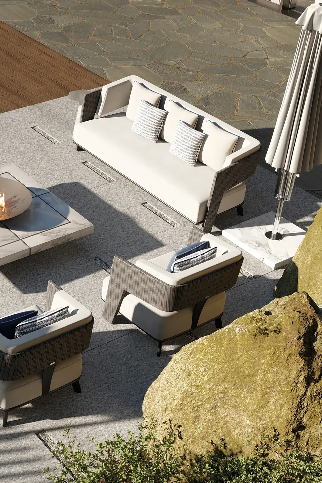 Sofá Crown cinzento - 2