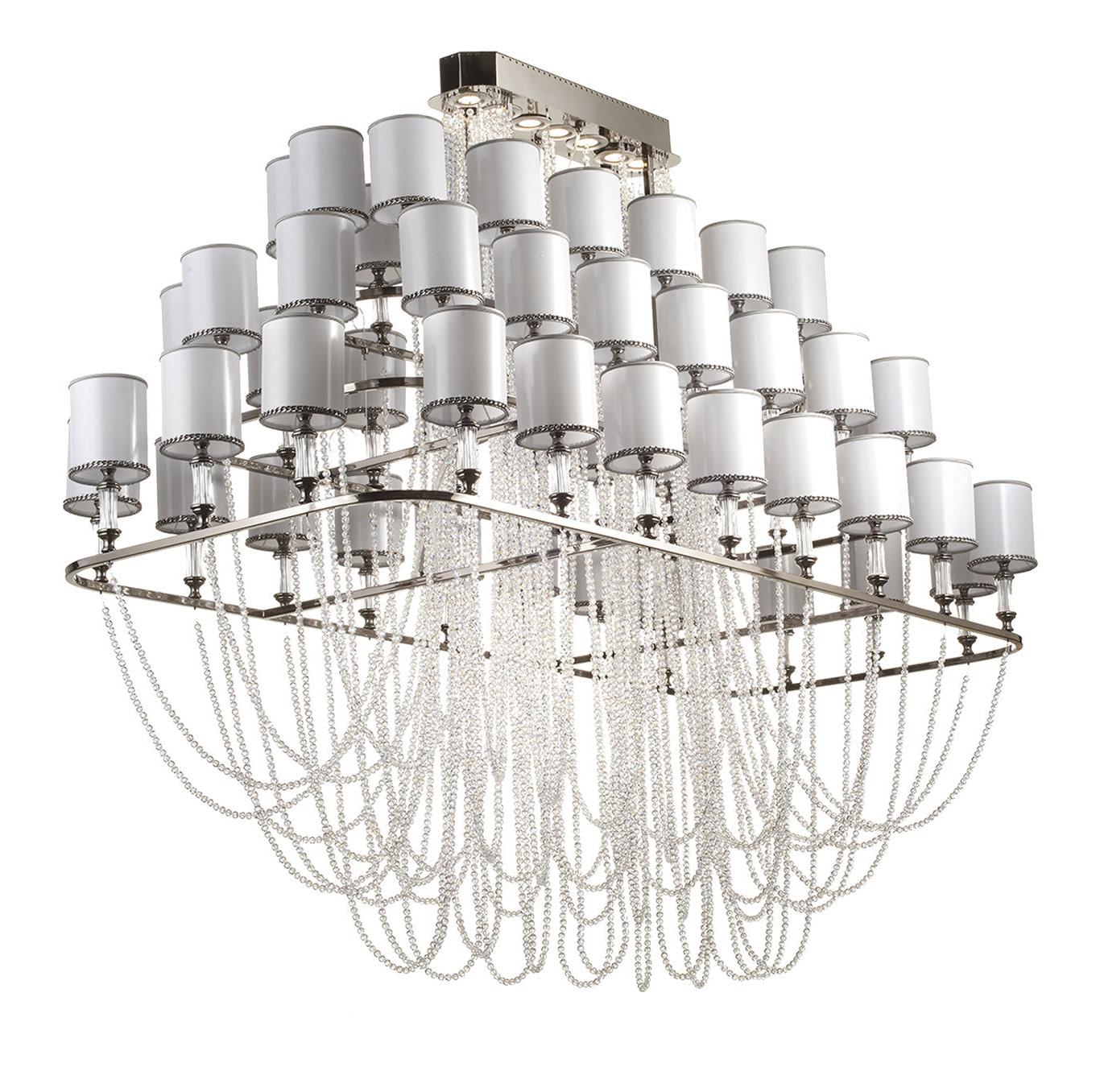 Lustre Rectangular com Cristais Asfour