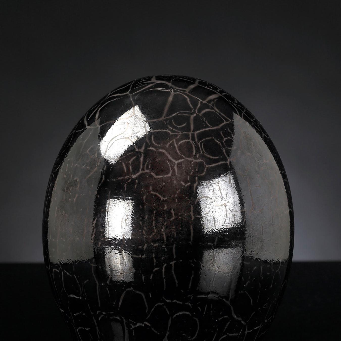 Ovo em Cristal Castanho Escuro