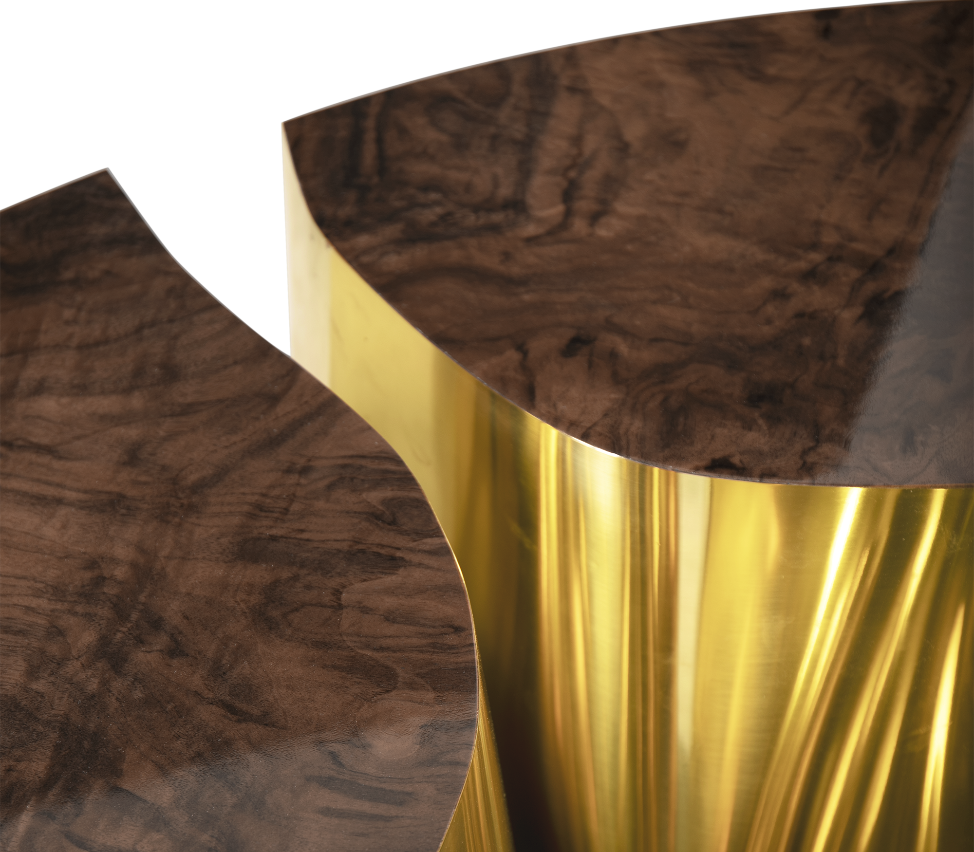 Mesa de Centro Oval Nogueira Fissure