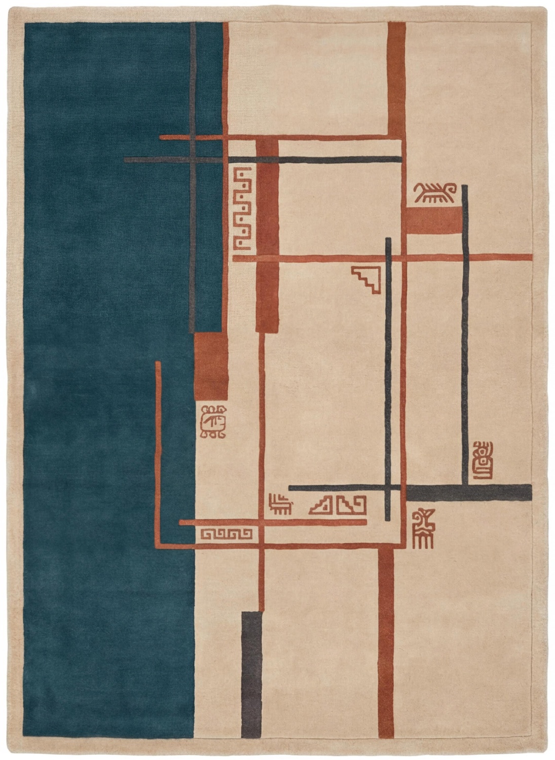 Tapete Architect Lines Teal