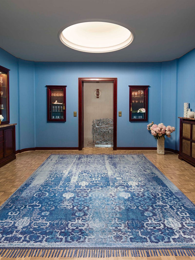 Tapete Woods Blue Anodado à Mão