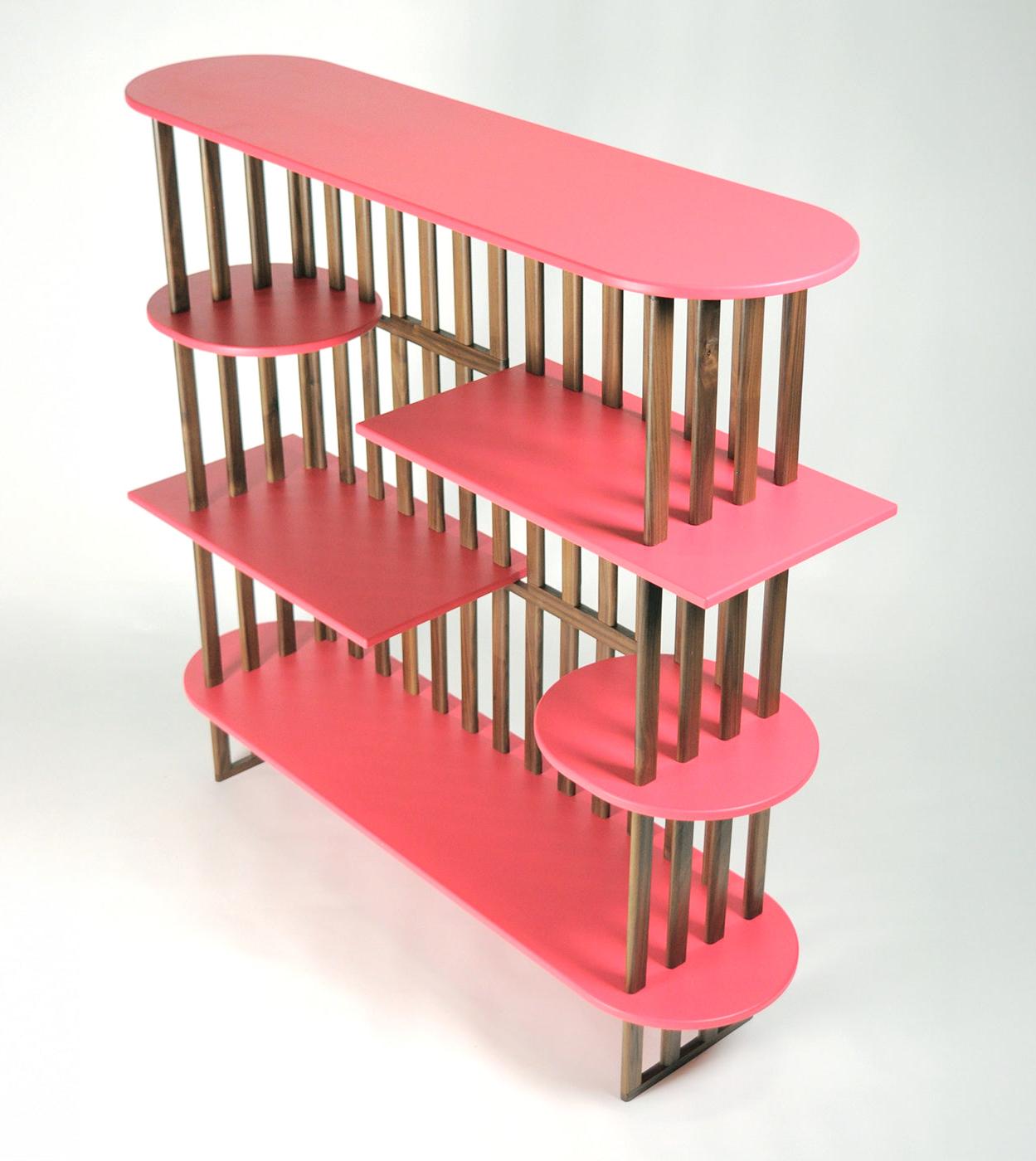 Estante Rosa de Quatro Níveis