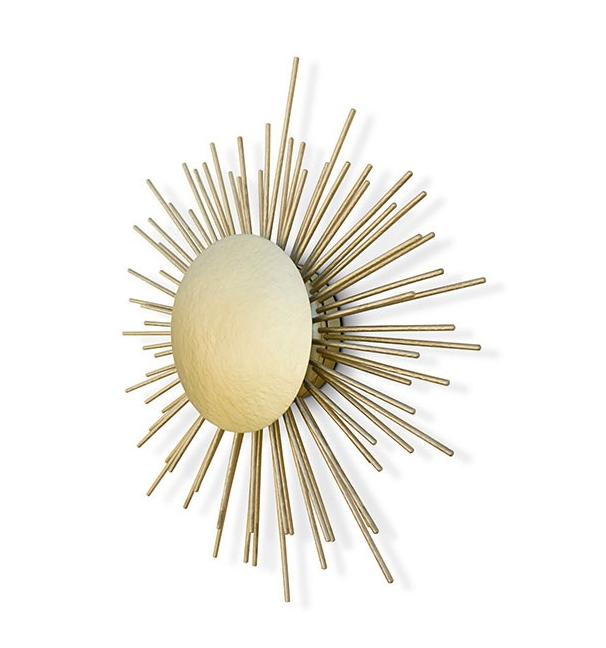 Candeeiro de parede radiante latão