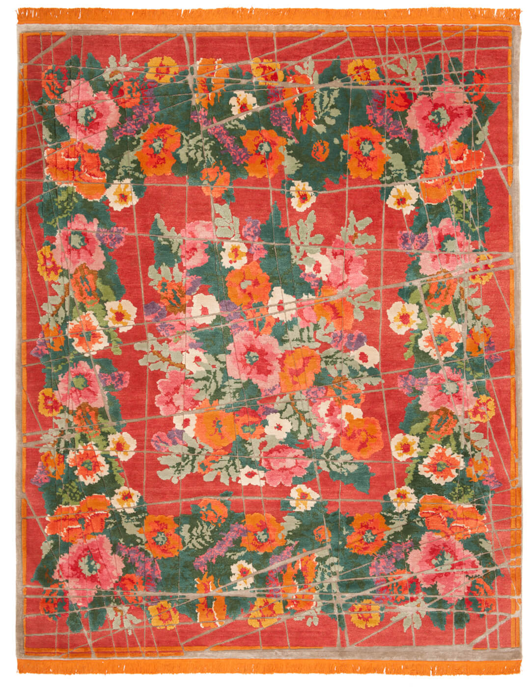 Tapete Scarlenka Wrapped Castanho Prateado