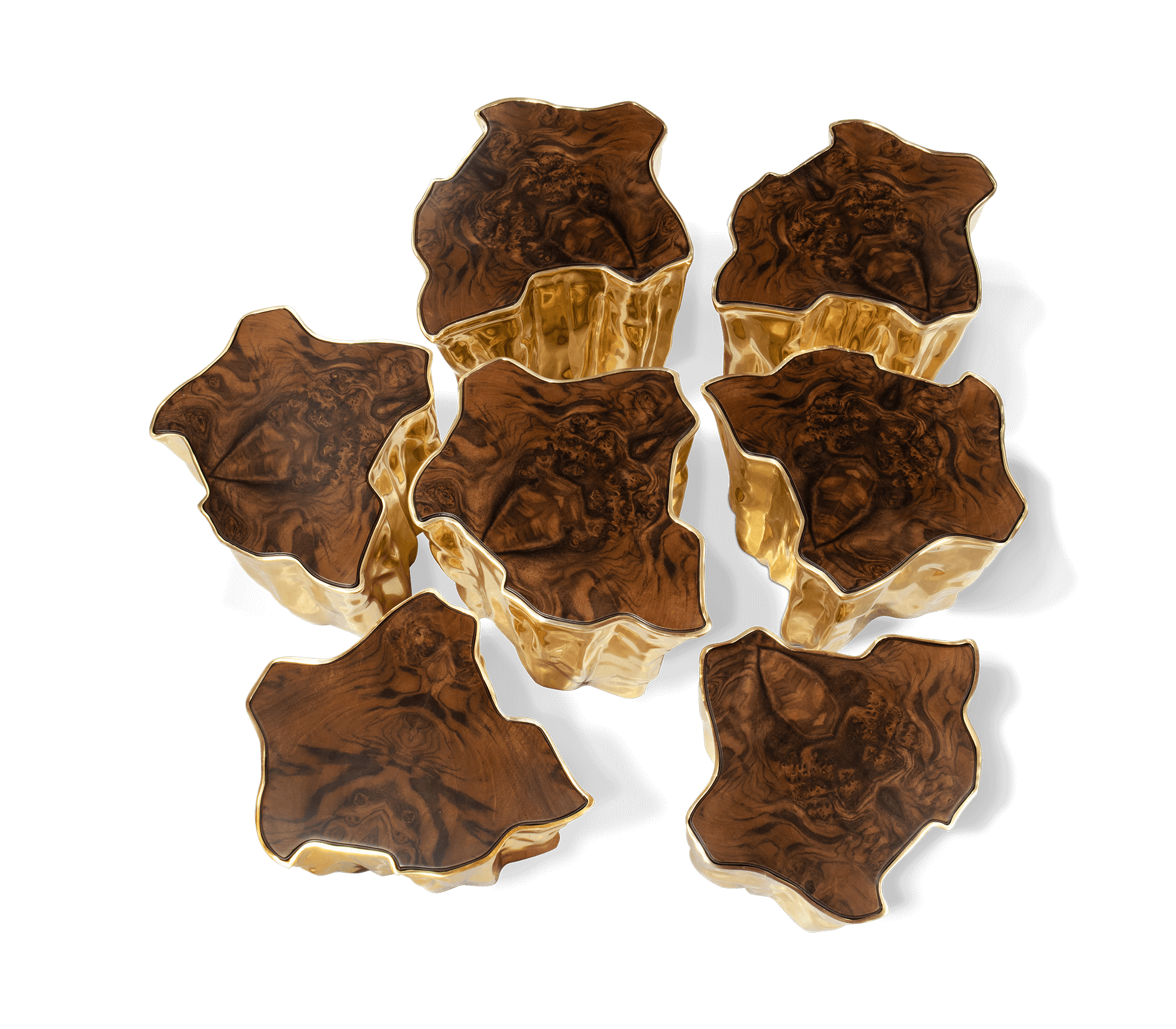 Mesa de Centro Acabamento Nogueira Série Paradise