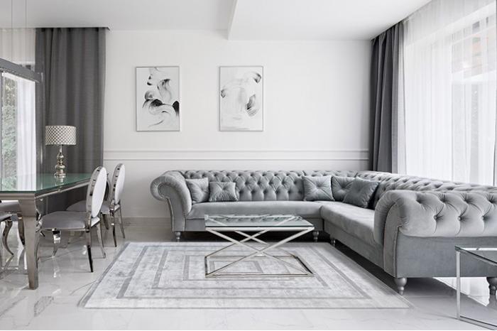 Tapete Domino Tencel Prateado