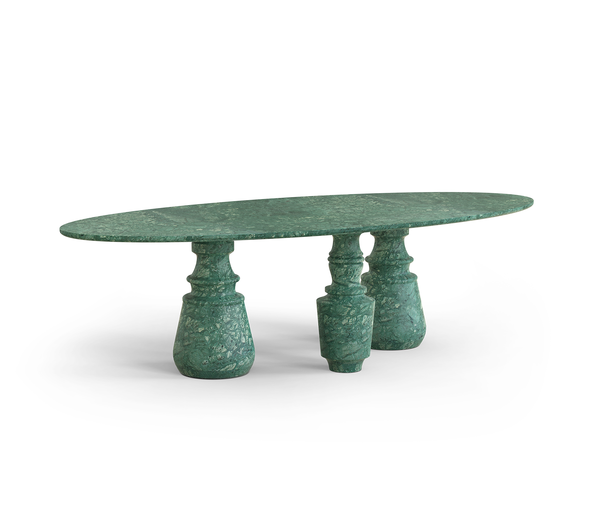 Mesa de Jantar Oval XL Guatemala Obsidian