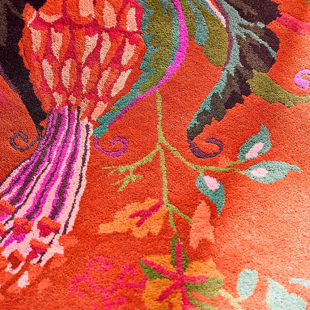 Tapete Wonderland Floral Âmbar/Limão | Tamanho: 200 × 280 cm