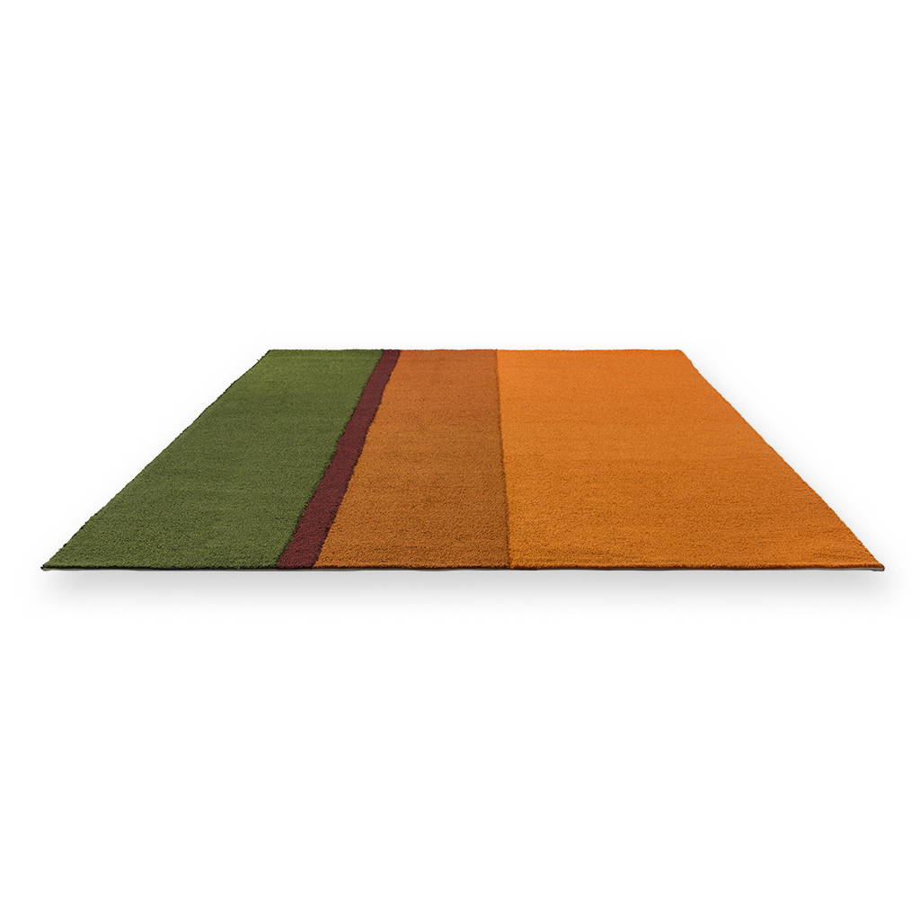 Tapete Exterior Festival Stripe Laranja/Verde | Tamanho: 200 × 280 cm