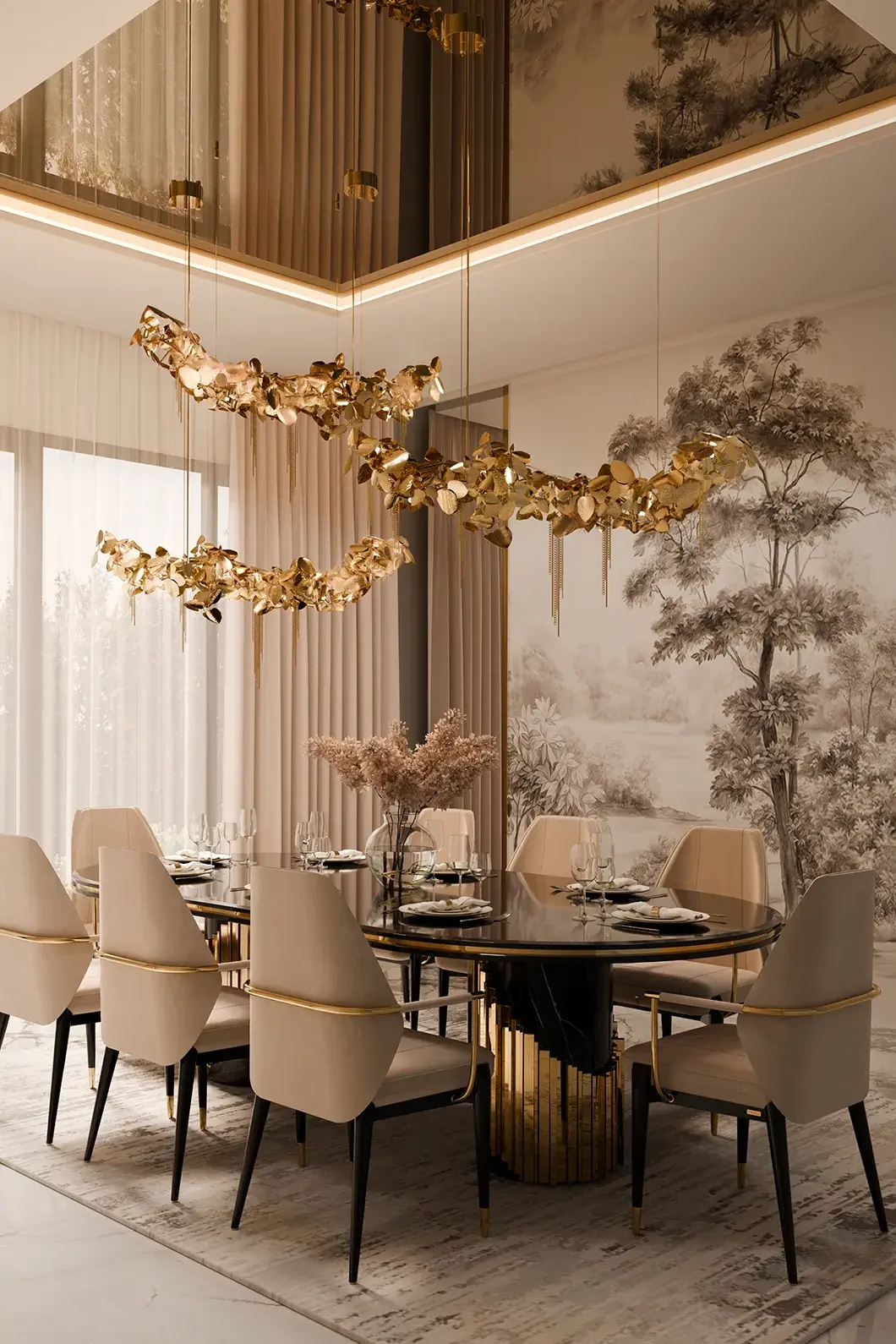 Candeeiro suspenso charme real - 2